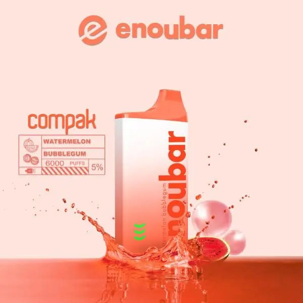 Watermelon Bubblegum ENOUBAR Compak Rechargeable Disposable Device Best Wholesale Price!
