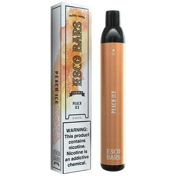 Peach Ice Esco Bars 2500 Puffs Disposable 10 Pack Bulk Deal!