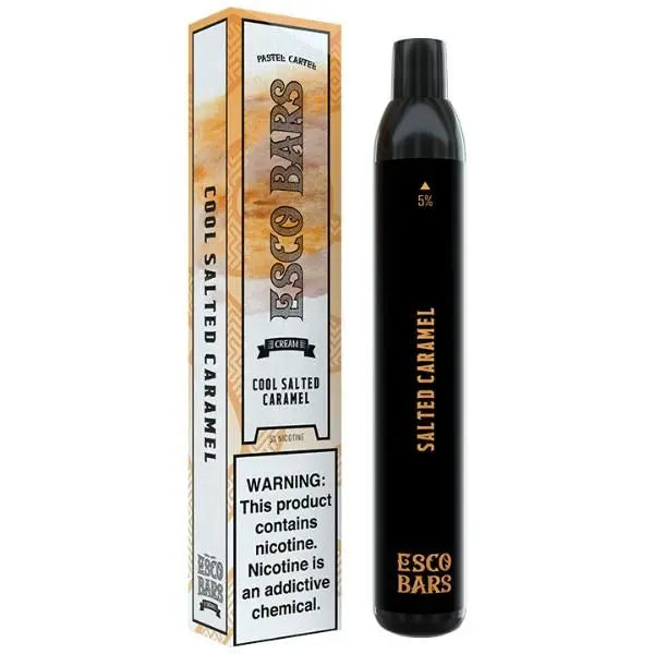 Cool Salted Carmel Esco Bars 2500 Puffs Disposable 10 Pack Wholesale Deal!