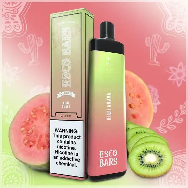 Kiwi Guava Esco Bars Mega Disposable 10 Pack Bulk Deal!