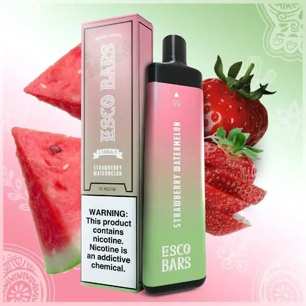 Strawberry Watermelon Esco Bars Mega Disposable 10 Pack Bulk Price!