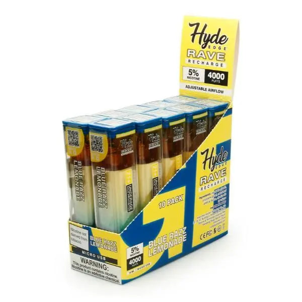 Blue Razz Lemonade Hyde Edge RAVE Disposable 10-Pack Wholesale Deal!