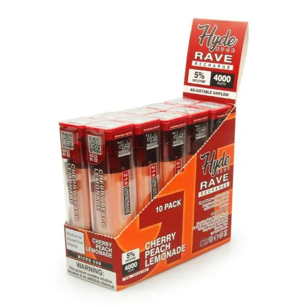 Cherry Peach Lemonade Hyde Edge RAVE Disposable 10-Pack Bulk Deal!