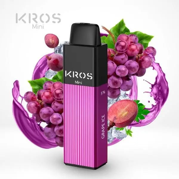 Grape Ice KROS Mini 4000 Puffs Disposable 6-Pack Bulk Deal!