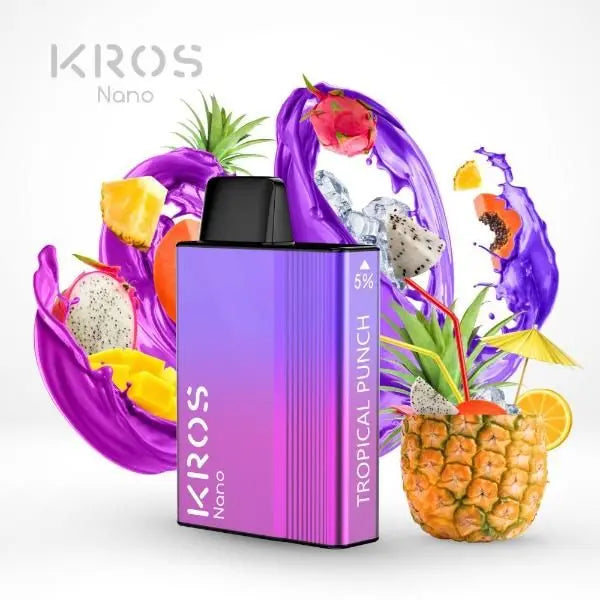 Tropical Punch KROS Nano 5000 Puffs Disposable 6-Pack Bulk Deal!
