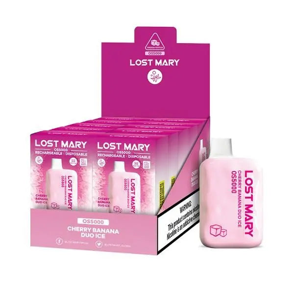 Lost Mary OS5000 Flavors Cherry Banana Duo Ice