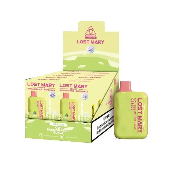 Lost Mary OS5000 Flavors Kiwi Passionfruit Guava