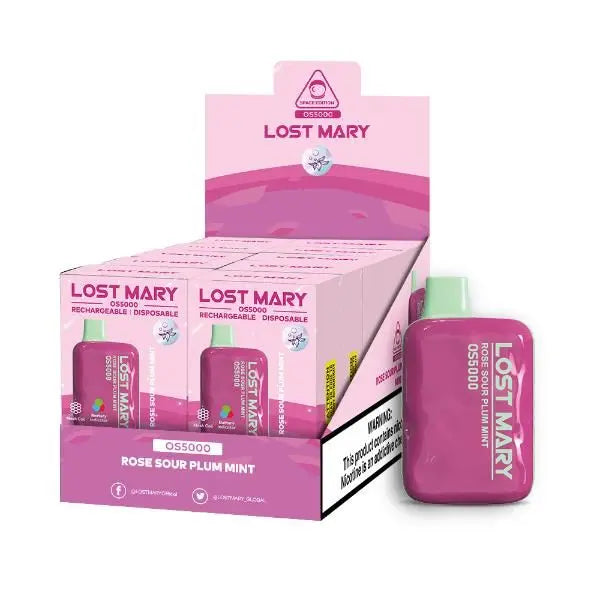 Lost Mary OS5000 Flavors Rose Sour Plum Mint