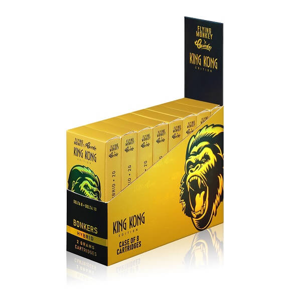 Flying Monkey X Crumbs King Kong D8 D10 Cartridges | 2 Gram | 8 Count Display