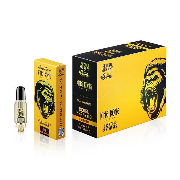 Flying Monkey X Crumbs King Kong D8 D10 Cartridges | 2 Gram | 8 Count Display