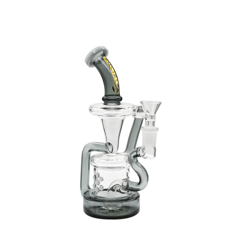 Social MAZU Conical Recycler Rig Waterpipe (A-01/A-02) | 8.5 inch | Assorted Colors