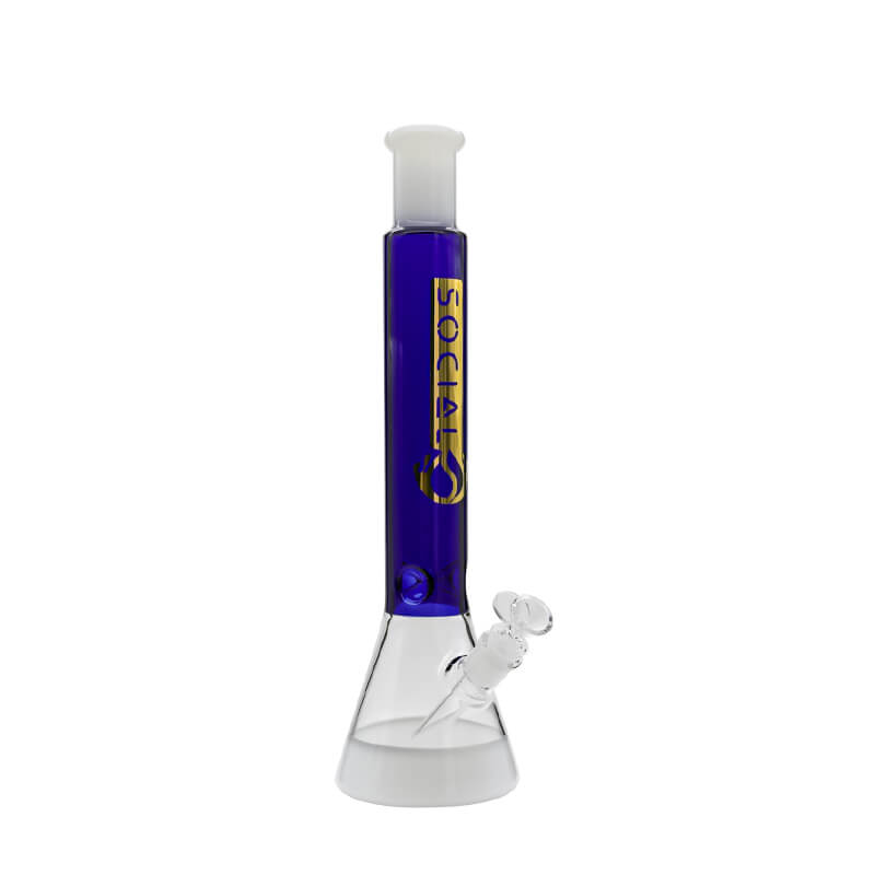 Social ATALANTA Colored Tube Beaker Waterpipe (A-18/A-10) | 15 inch | Assorted Colors
