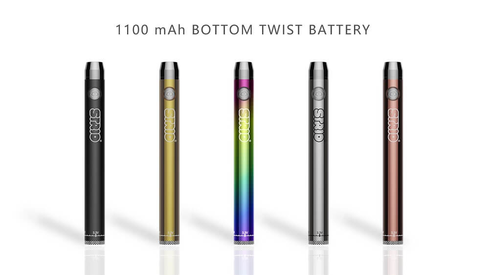 Strio Bottom Twist Battery | 1100mah | 6 Count Display