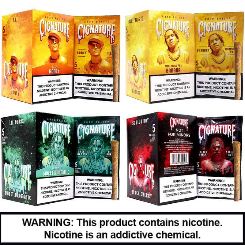 Cignature Hand Rolled Cigars | 5 Pack | 8 Count Display