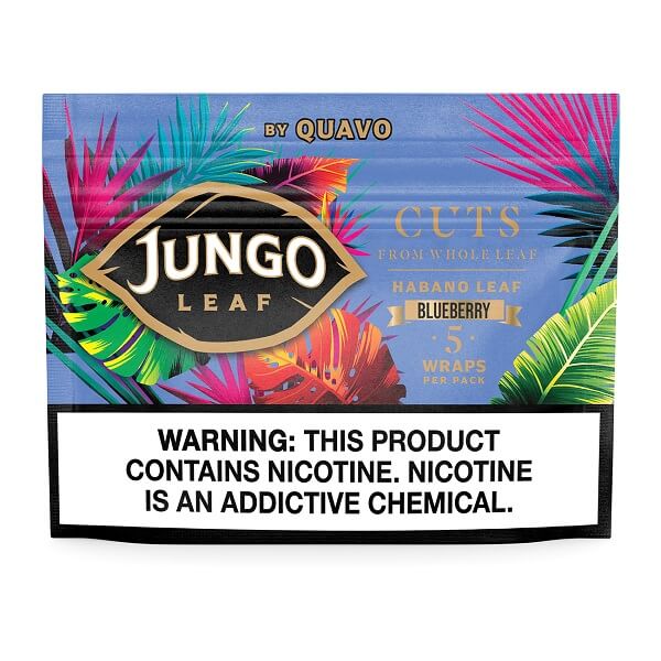 Jungo Leaf Cuts Wraps | 5 Pack | 10 Count Display | Blueberry