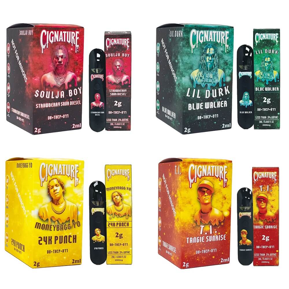Cignature THC-P+D11+D8 Disposables | 2ml | 5 Pack | 10 Count Display
