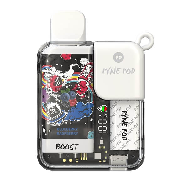 Pyne Pod Rechargeable Disposable | 8500 Puffs | 5% Nicotine | 5 Count Display | Blueberry Raspberry