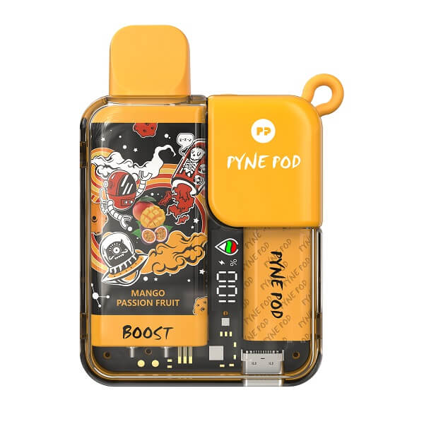 Pyne Pod Rechargeable Disposable | 8500 Puffs | 5% Nicotine | 5 Count Display | Mango Passionfruit