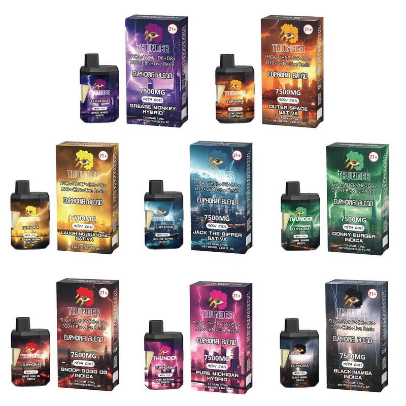 Thunder Canna Thunder Euphoria Blend Disposables 7500 Gram wholesale disposables retail distribution