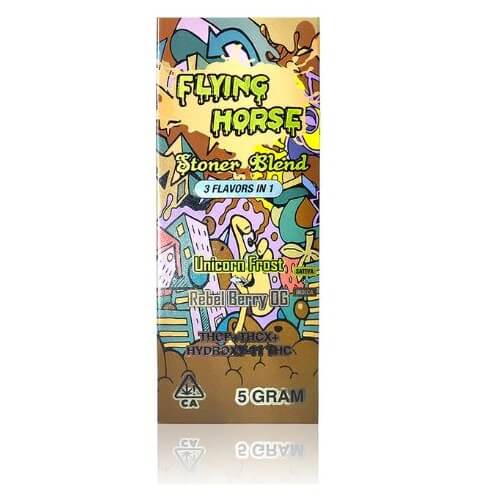 Flying Horse Stoner Blend 2 in 1 Disposable | 5 Gram | 6 Count Display | Unicorn Frost + Rebel Berry OG