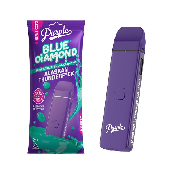 Purple Blue Diamond Disposable | THCA + Blue Lotus | 6 Grams | 5 Count Display
