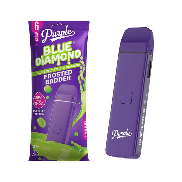 Purple Blue Diamond Disposable | THCA + Blue Lotus | 6 Grams | 5 Count Display