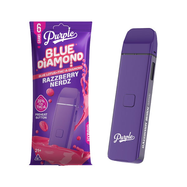 Purple Blue Diamond Disposable | THCA + Blue Lotus | 6 Grams | 5 Count Display