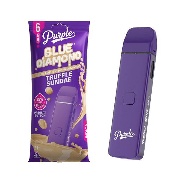 Purple Blue Diamond Disposable | THCA + Blue Lotus | 6 Grams | 5 Count Display