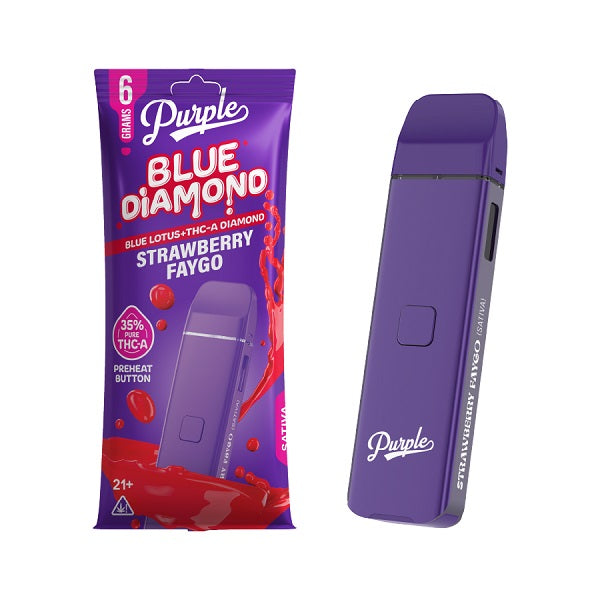 Purple Blue Diamond Disposable | THCA + Blue Lotus | 6 Grams | 5 Count Display