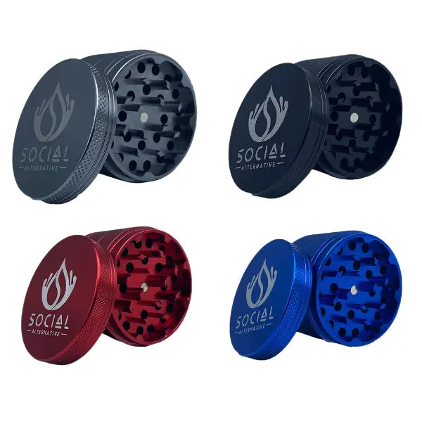 Social Glass GRND 4-Part Grinder for wholesale and bulk pricing from Vape Wholesale USA