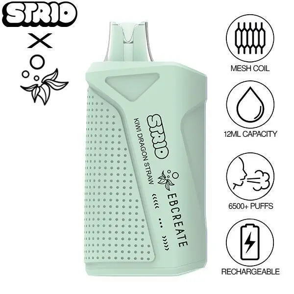 Strio Ebcreate Xc6500 Puffs Flavors Kiwi Dragon Straw