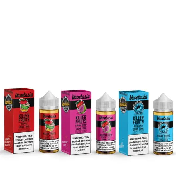 Vapetasia Killer Fruits 100ML for wholesale and bulk pricing from Vape Wholesale USA