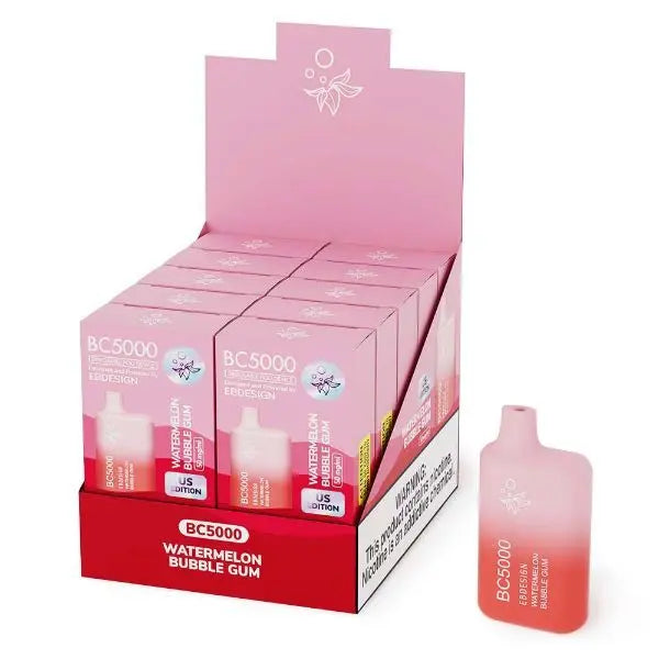 EB Designs BC5000 Disposable-10-Pack Watermelon Bubble Gum