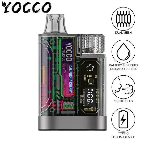 Yocco Cyberpod 12k Disposable Pack of 5 California Cherry