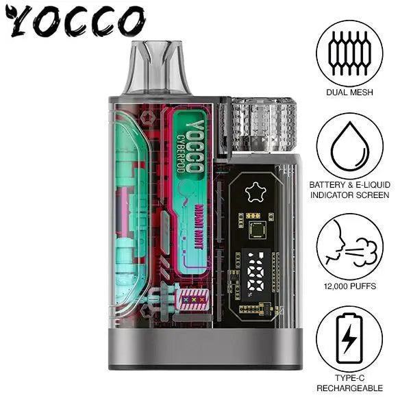 Yocco Cyberpod 12k Disposable Pack of 5 Miami Mint